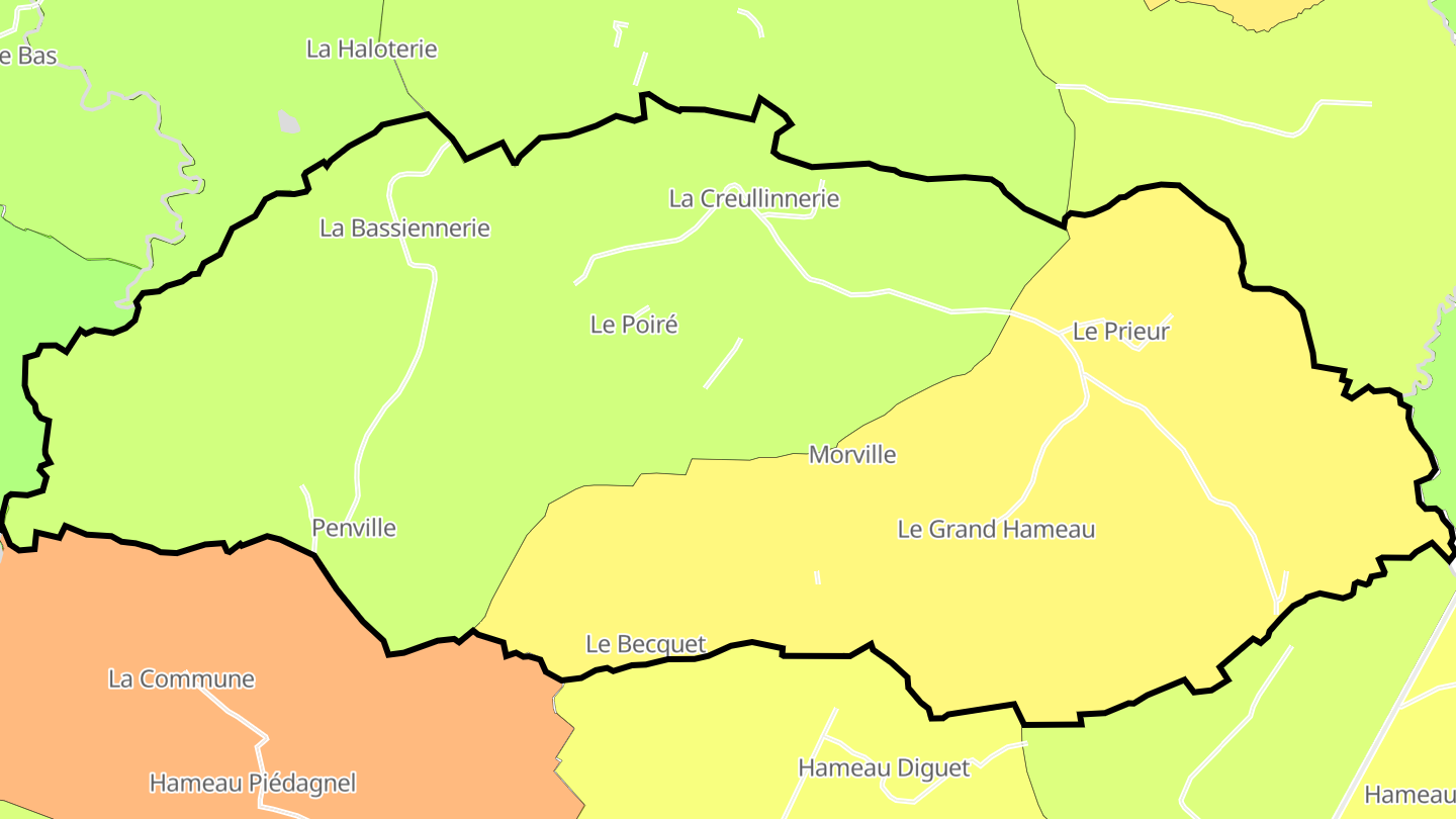 Carte des prix de l'immobilier Morville