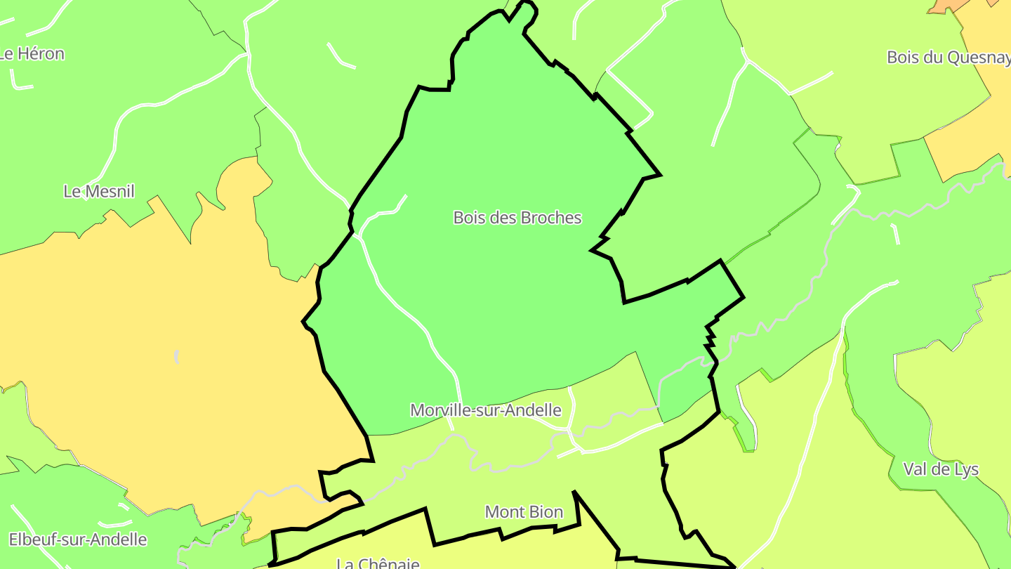 Carte des prix de l'immobilier Morville-sur-Andelle