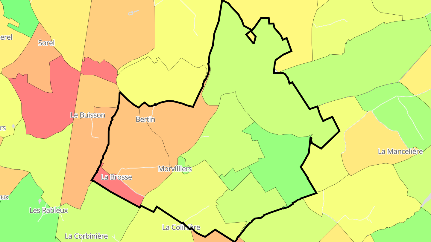 Carte des prix de l'immobilier Morvilliers