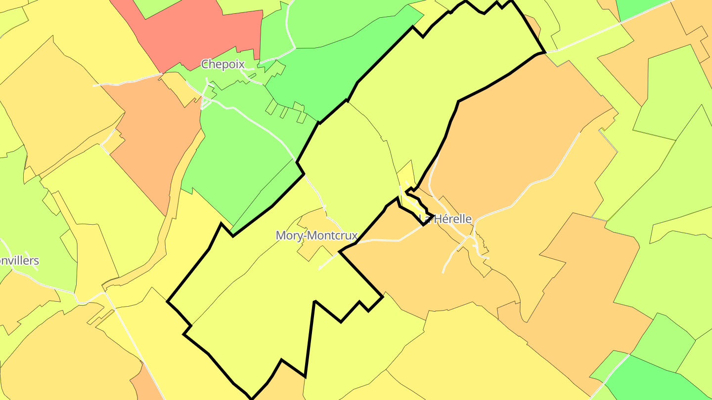 Carte des prix de l'immobilier Mory-Montcrux