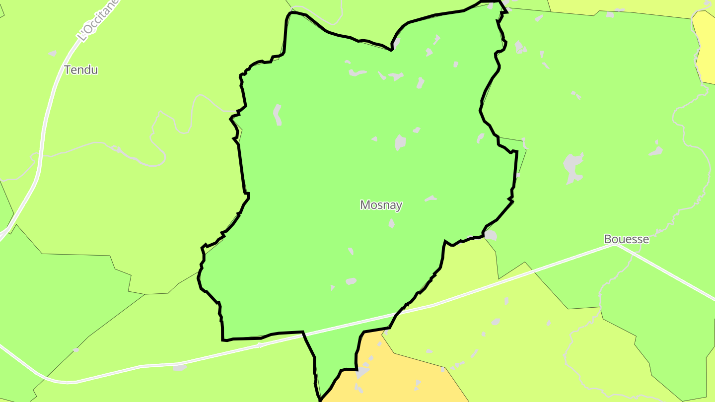 Carte des prix de l'immobilier Mosnay