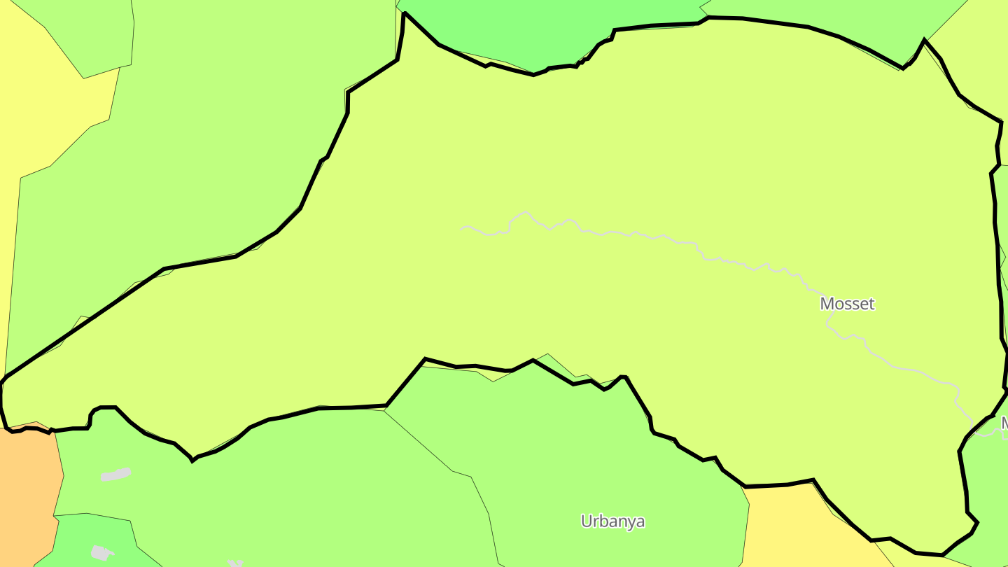 Carte des prix de l'immobilier Mosset