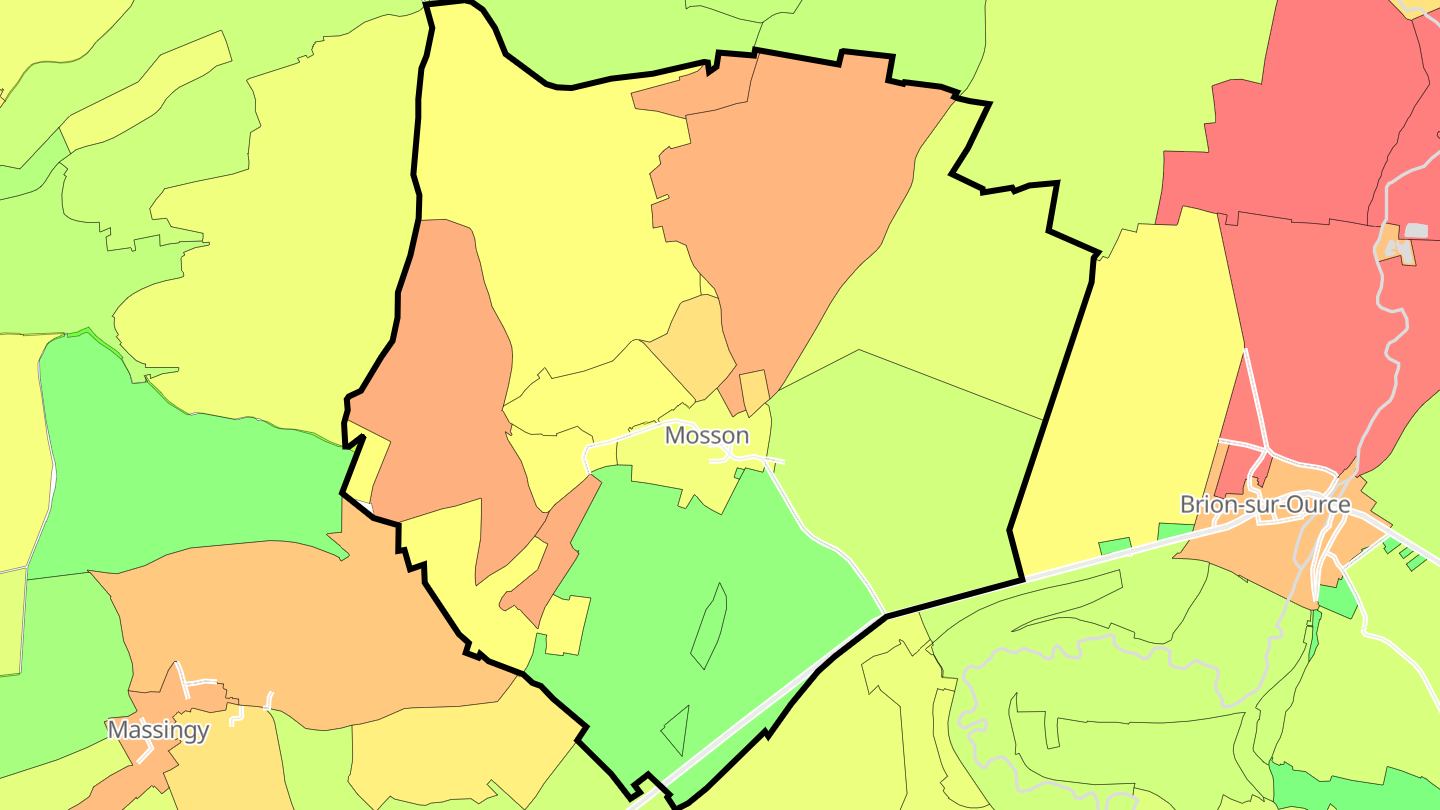 Carte des prix de l'immobilier Mosson