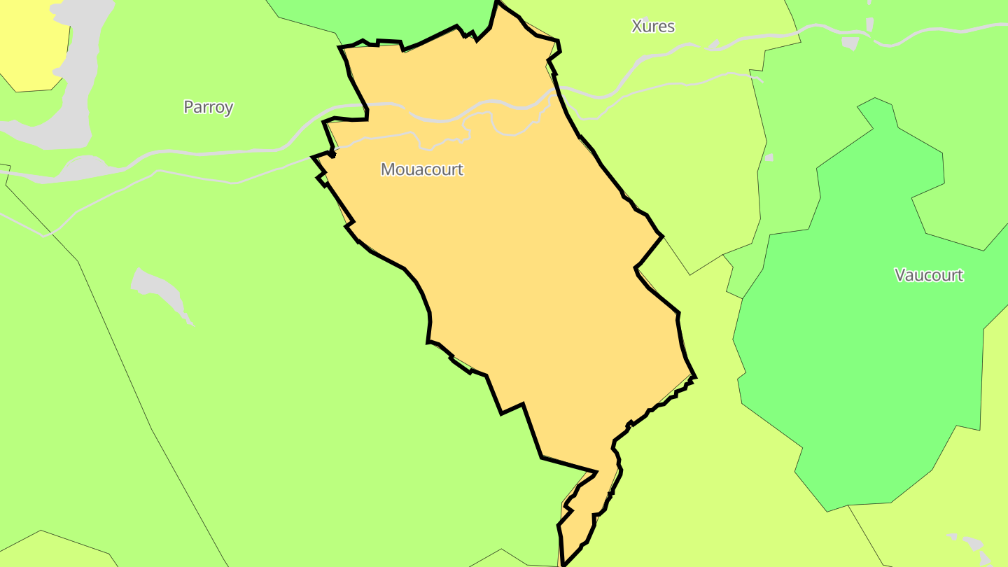 Carte des prix de l'immobilier Mouacourt