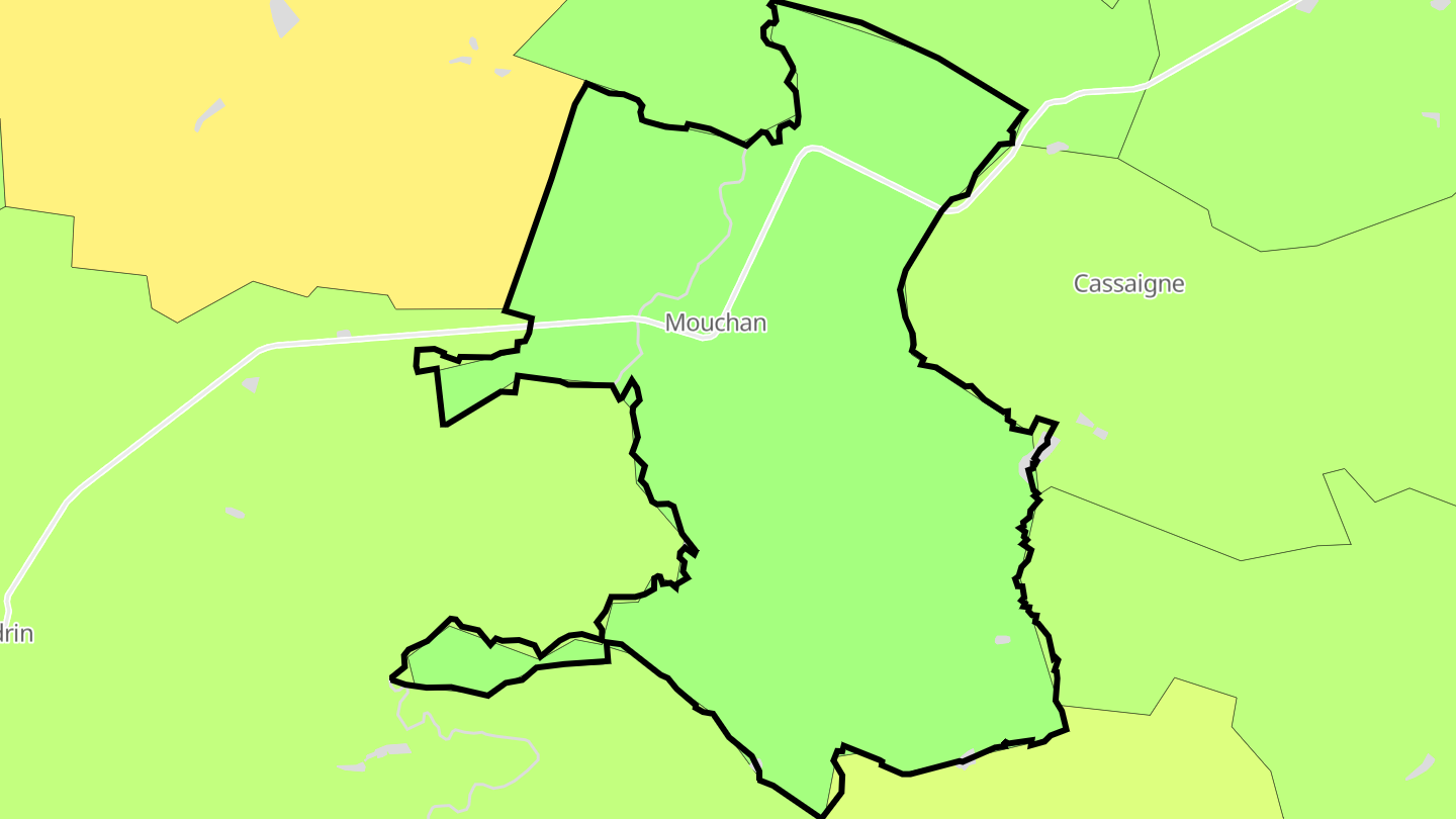 Carte des prix de l'immobilier Mouchan