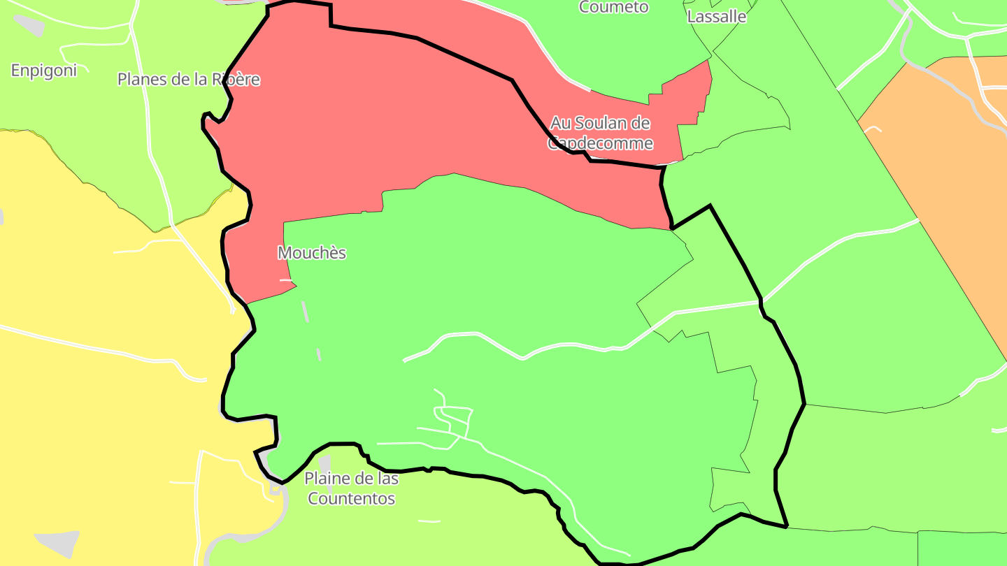 Carte des prix de l'immobilier Mouchès