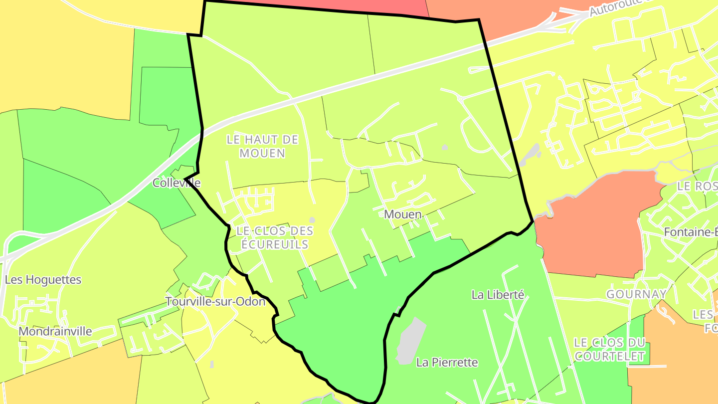 Carte des prix de l'immobilier Mouen