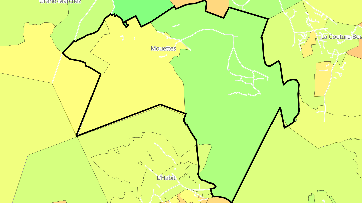 Carte des prix de l'immobilier Mouettes