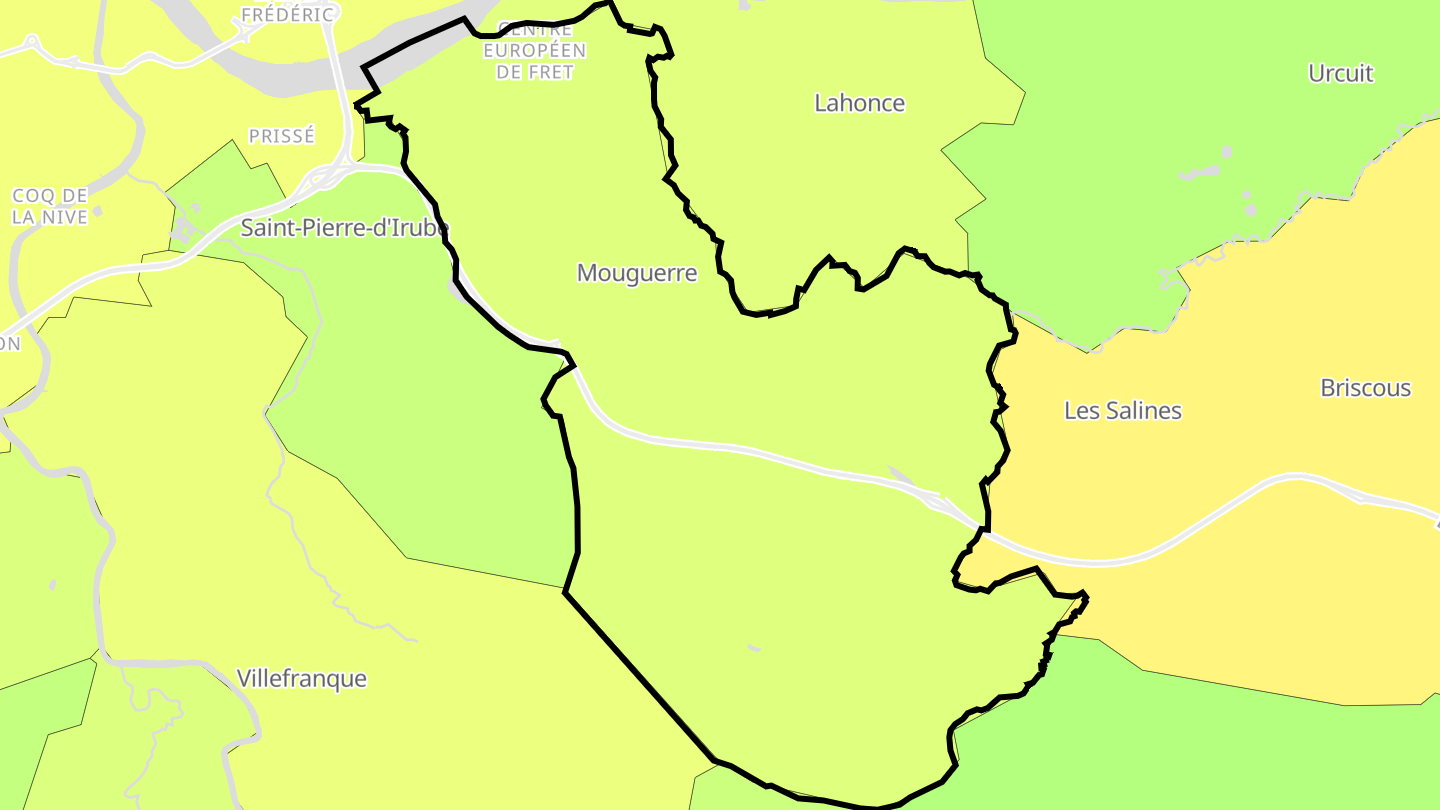 Carte des prix de l'immobilier Mouguerre