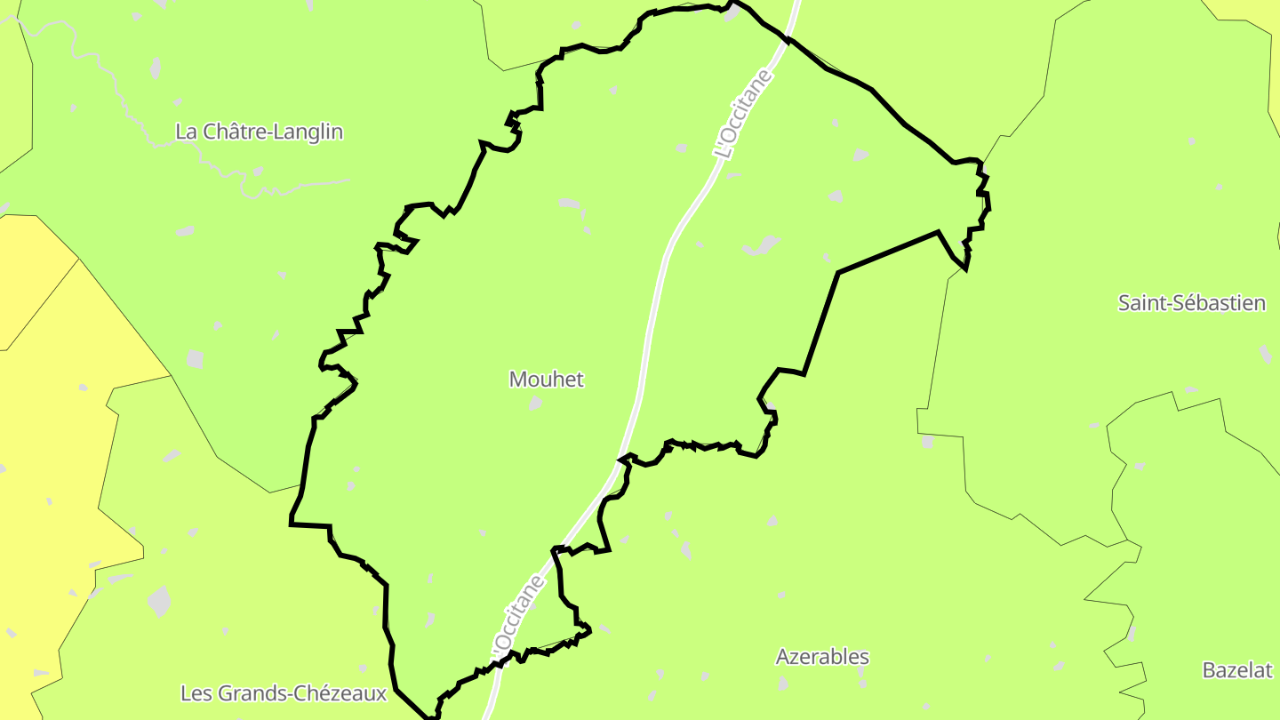 Carte des prix de l'immobilier Mouhet