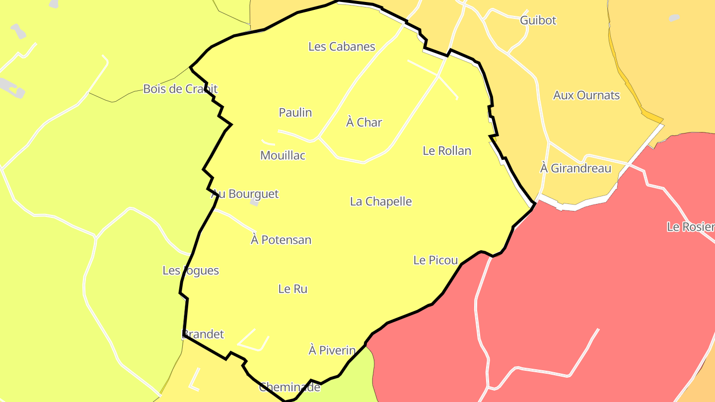 Carte des prix de l'immobilier Mouillac