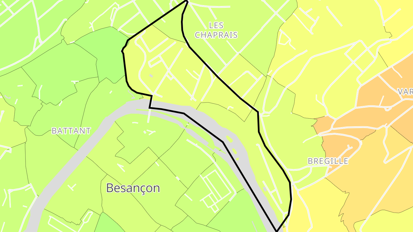 Carte des prix de l'immobilier Mouillère