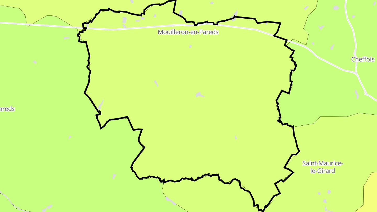 Carte des prix de l'immobilier Mouilleron-en-Pareds