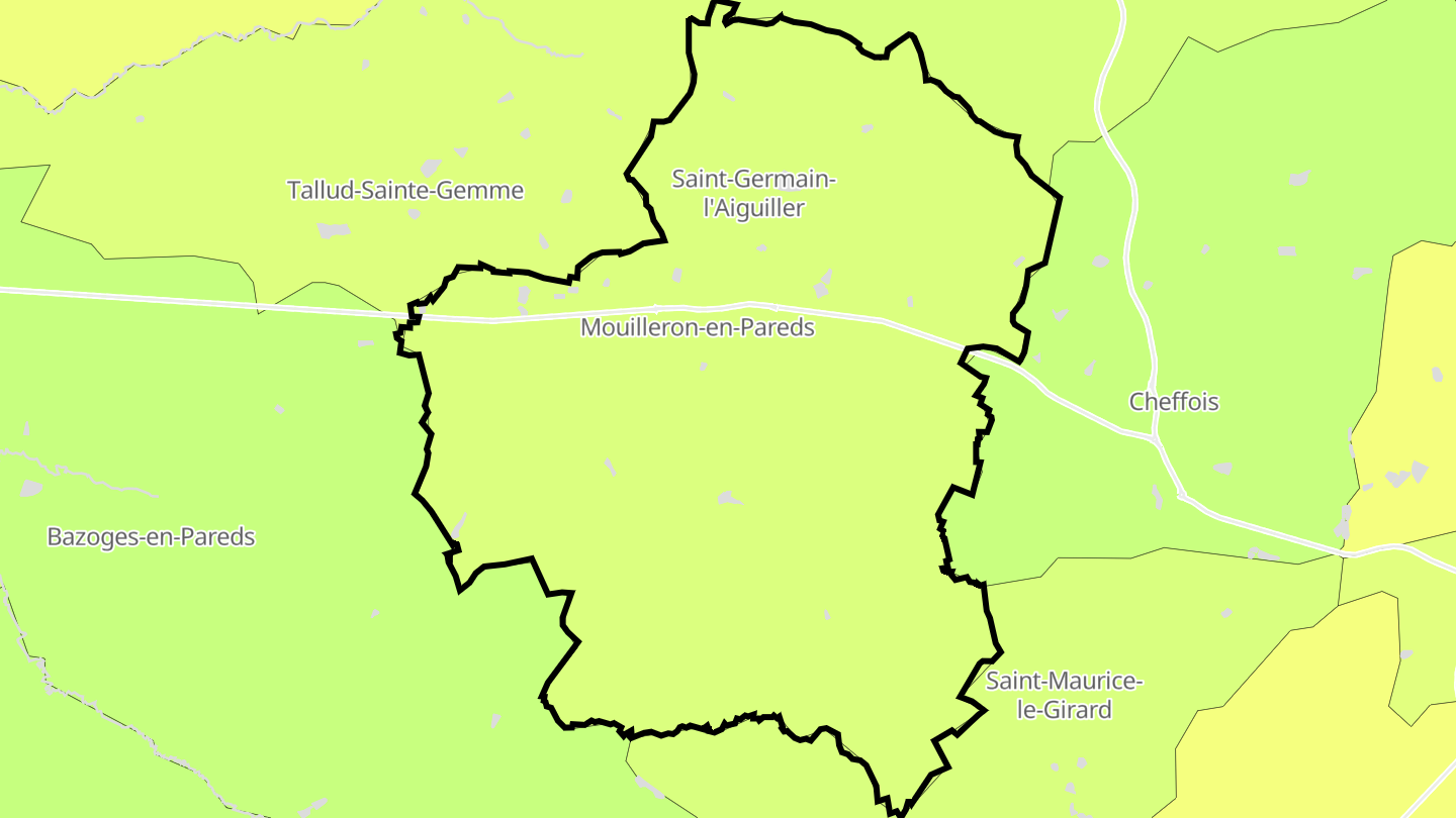 Carte des prix de l'immobilier Mouilleron-Saint-Germain