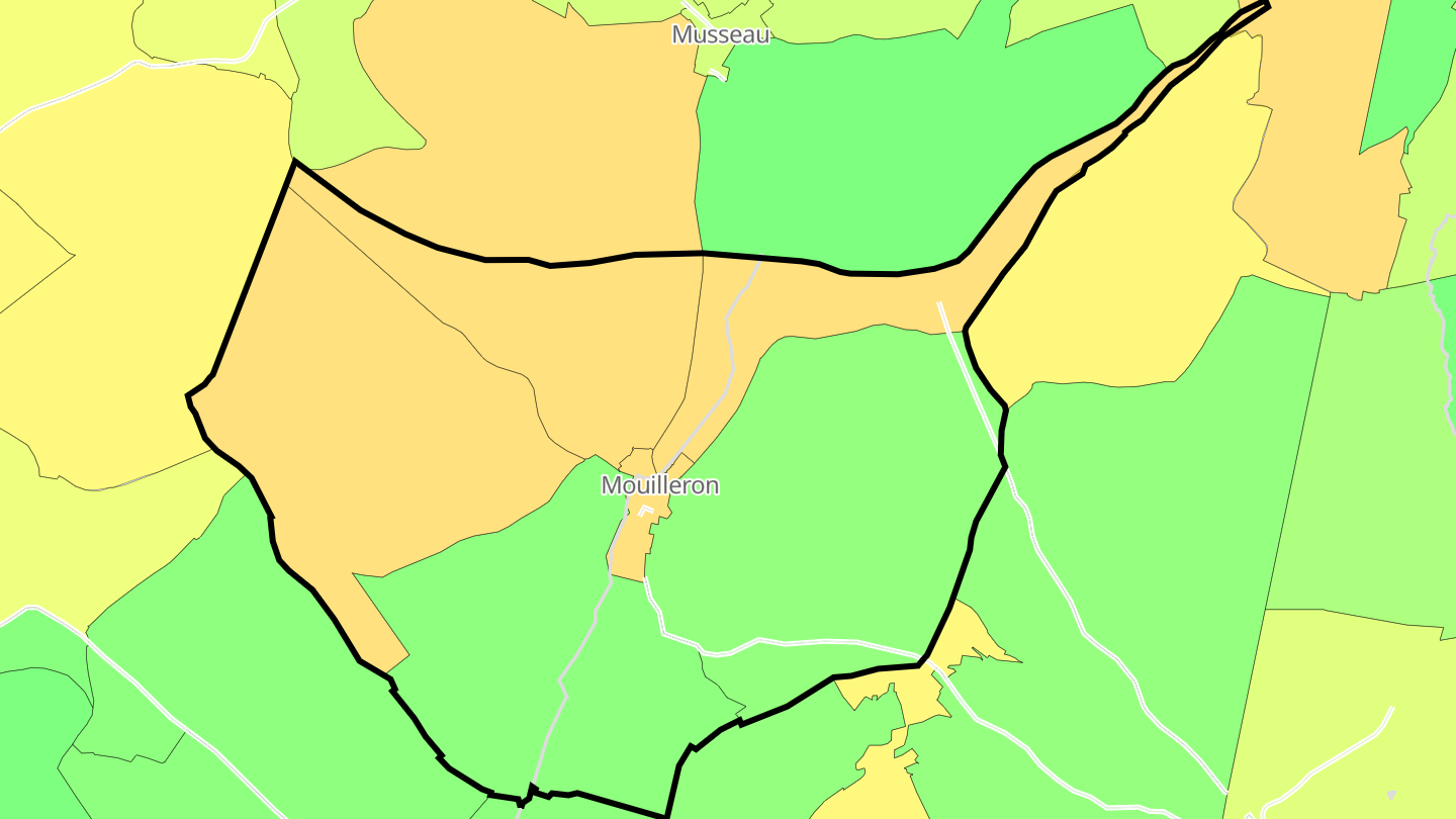 Carte des prix de l'immobilier Mouilleron