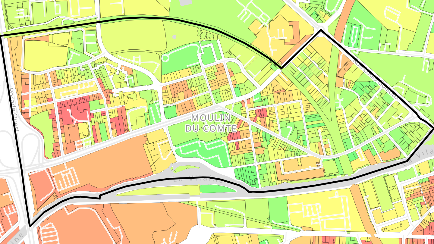 Carte des prix de l'immobilier Moulin du Comte