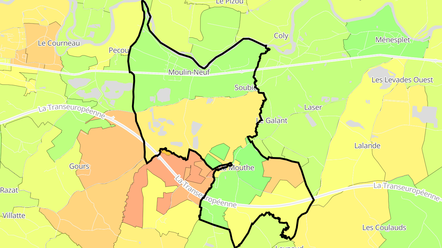 Carte des prix de l'immobilier Moulin-Neuf