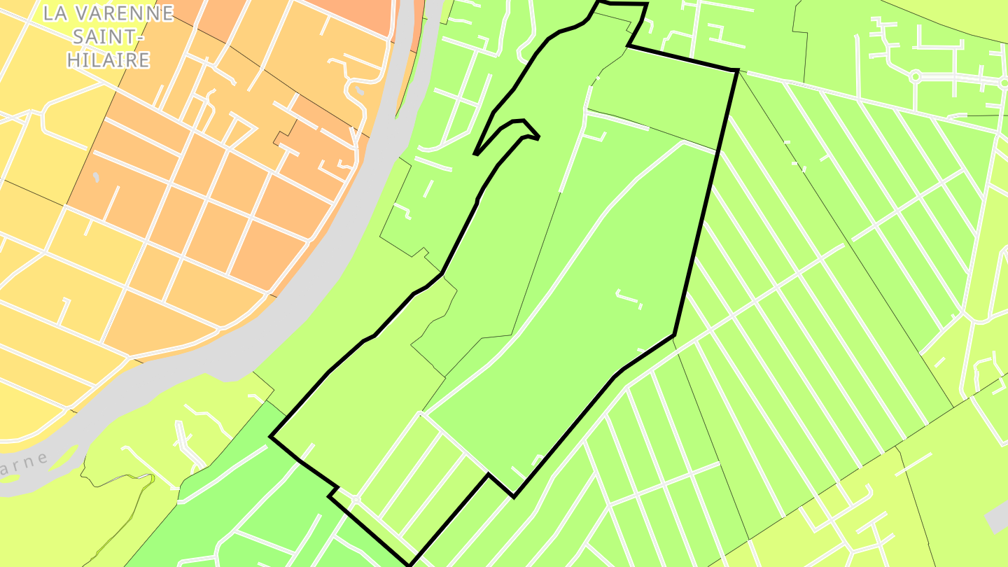 Carte des prix de l'immobilier Moulin - Coteaux Sud