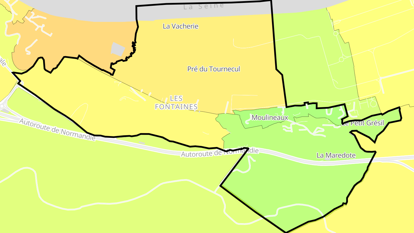 Carte des prix de l'immobilier Moulineaux