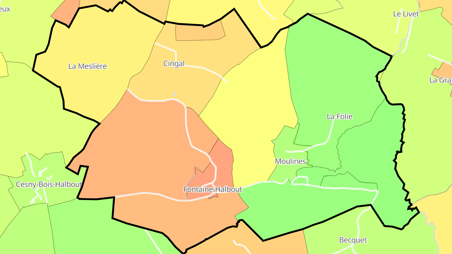 Carte des prix de l'immobilier Moulines
