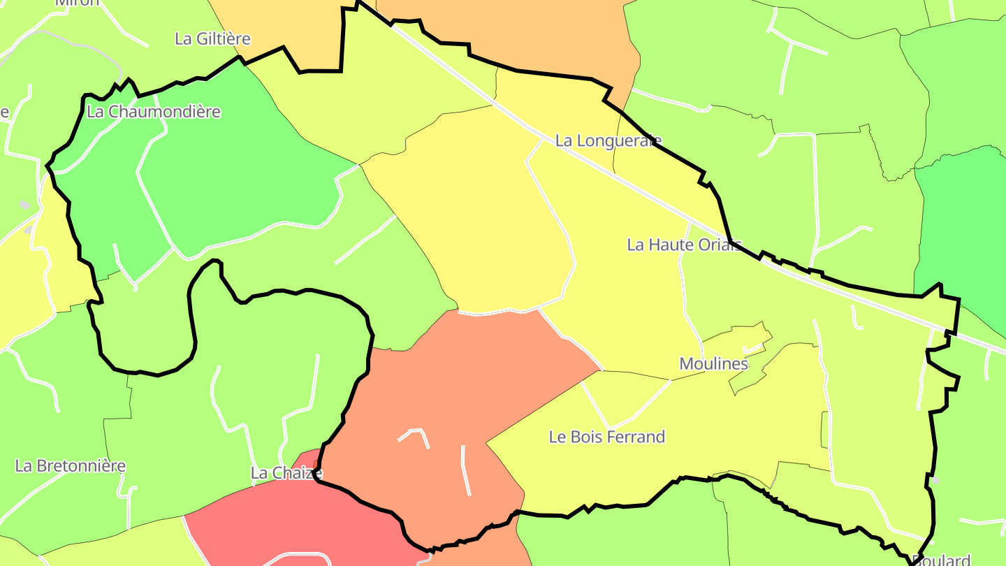 Carte des prix de l'immobilier Moulines