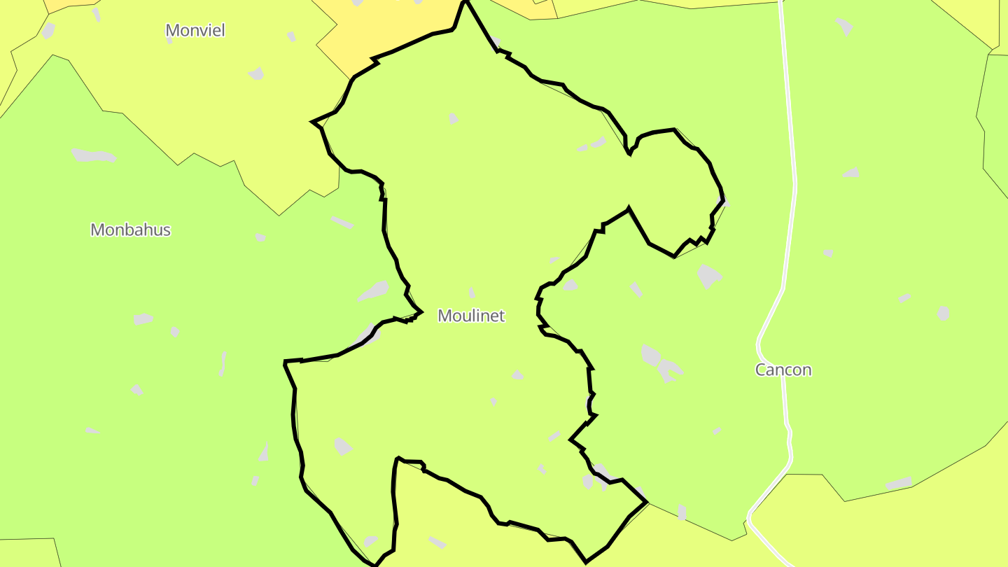 Carte des prix de l'immobilier Moulinet