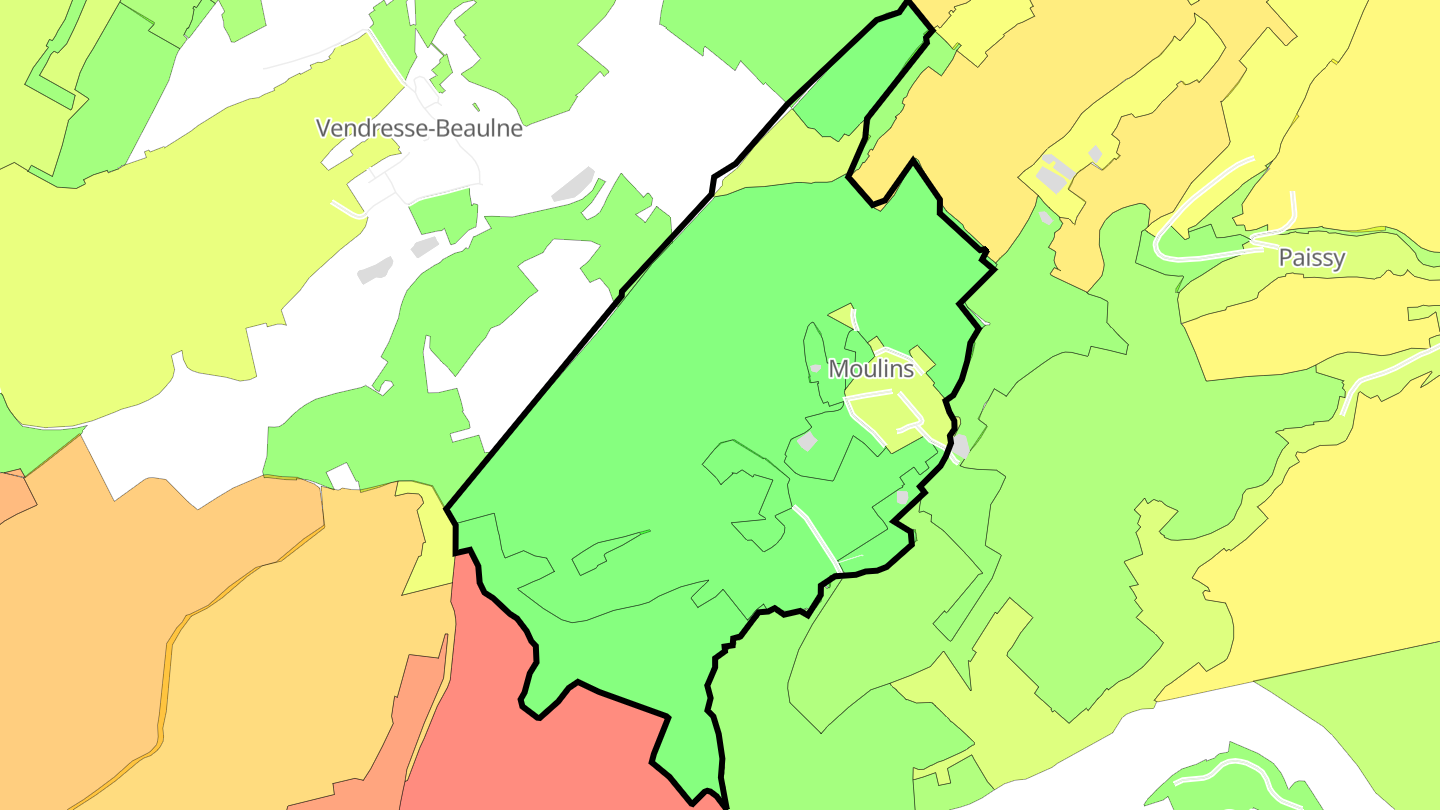 Carte des prix de l'immobilier Moulins