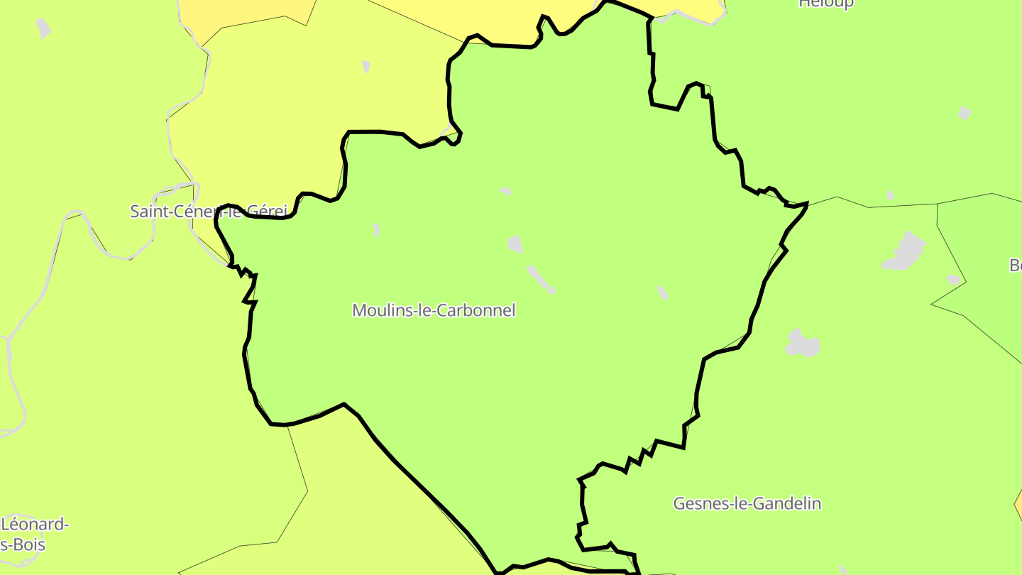 Carte des prix de l'immobilier Moulins-le-Carbonnel