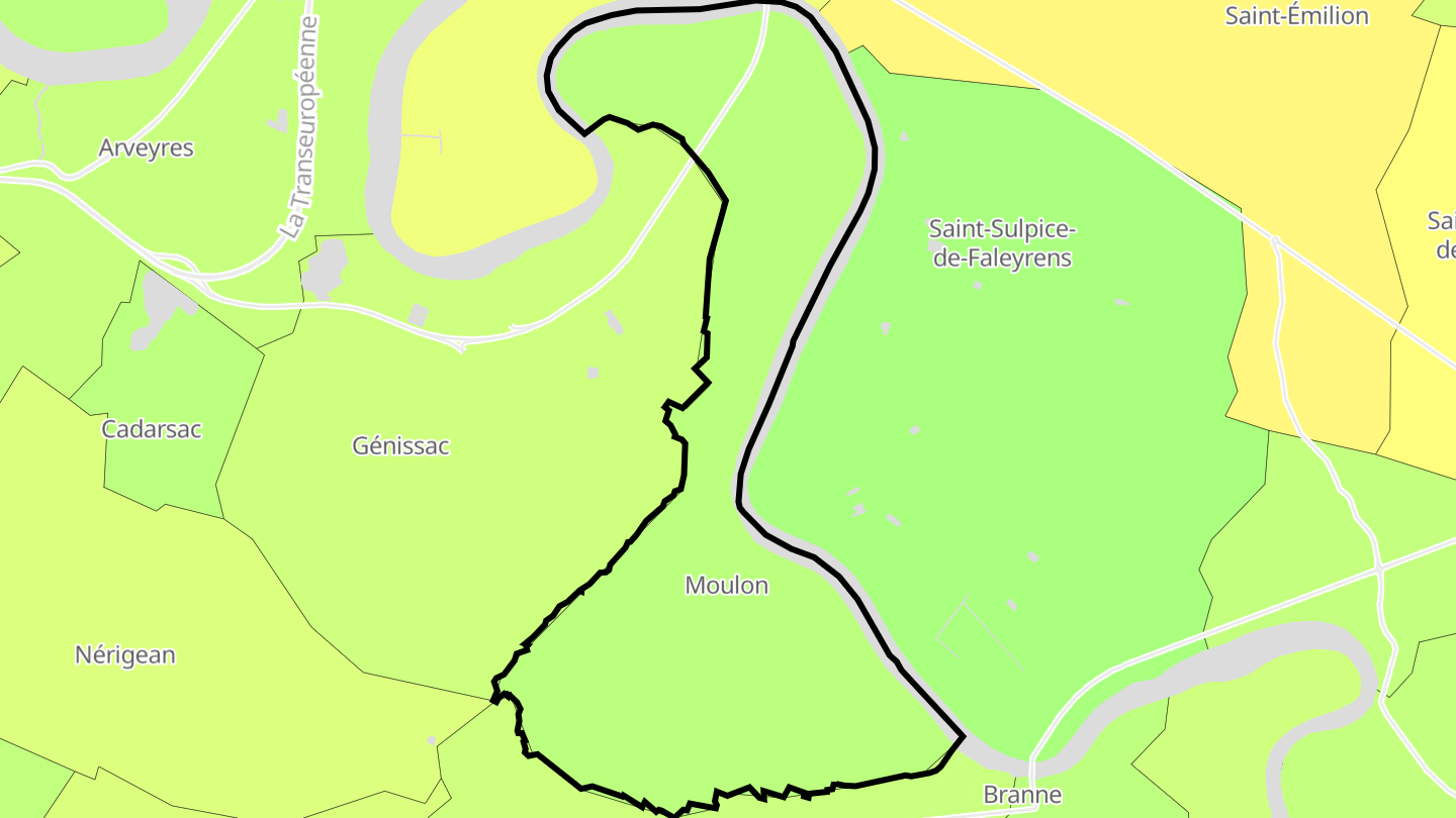 Carte des prix de l'immobilier Moulon