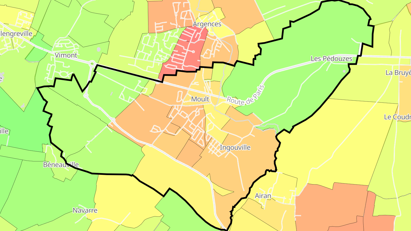 Carte des prix de l'immobilier Moult