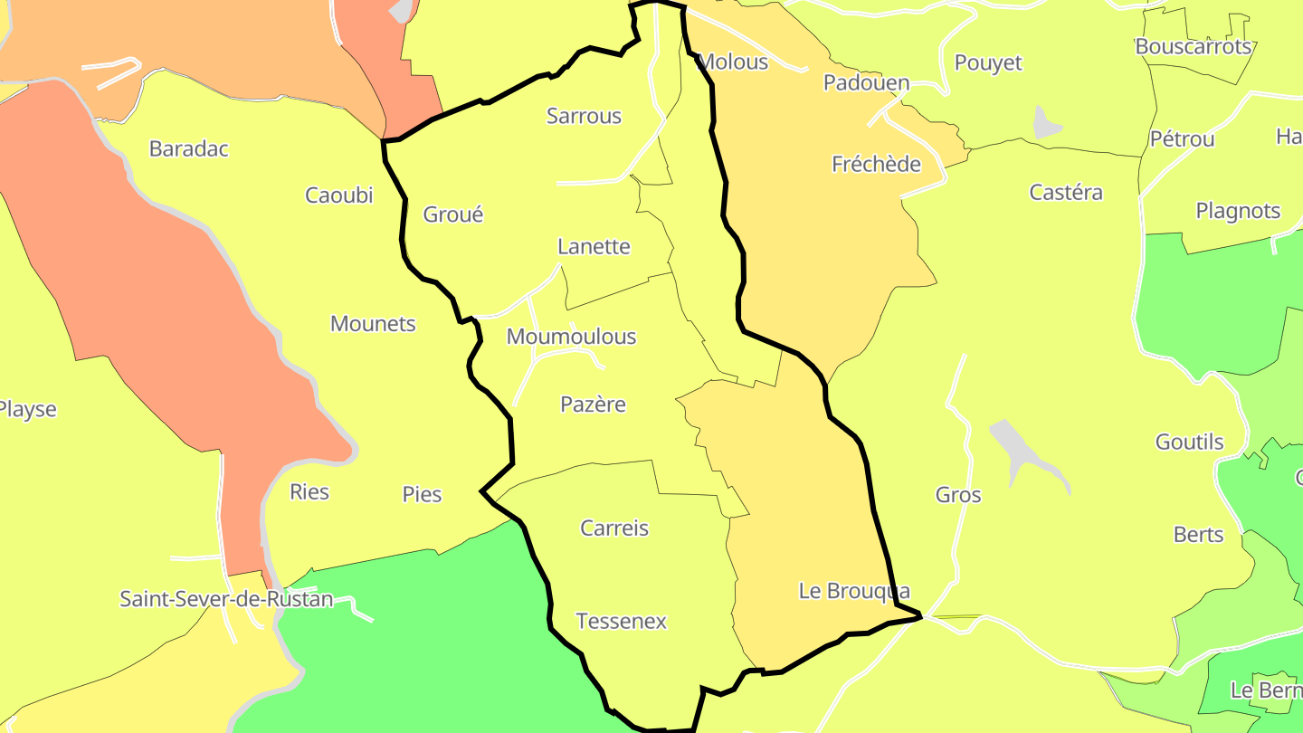 Carte des prix de l'immobilier Moumoulous