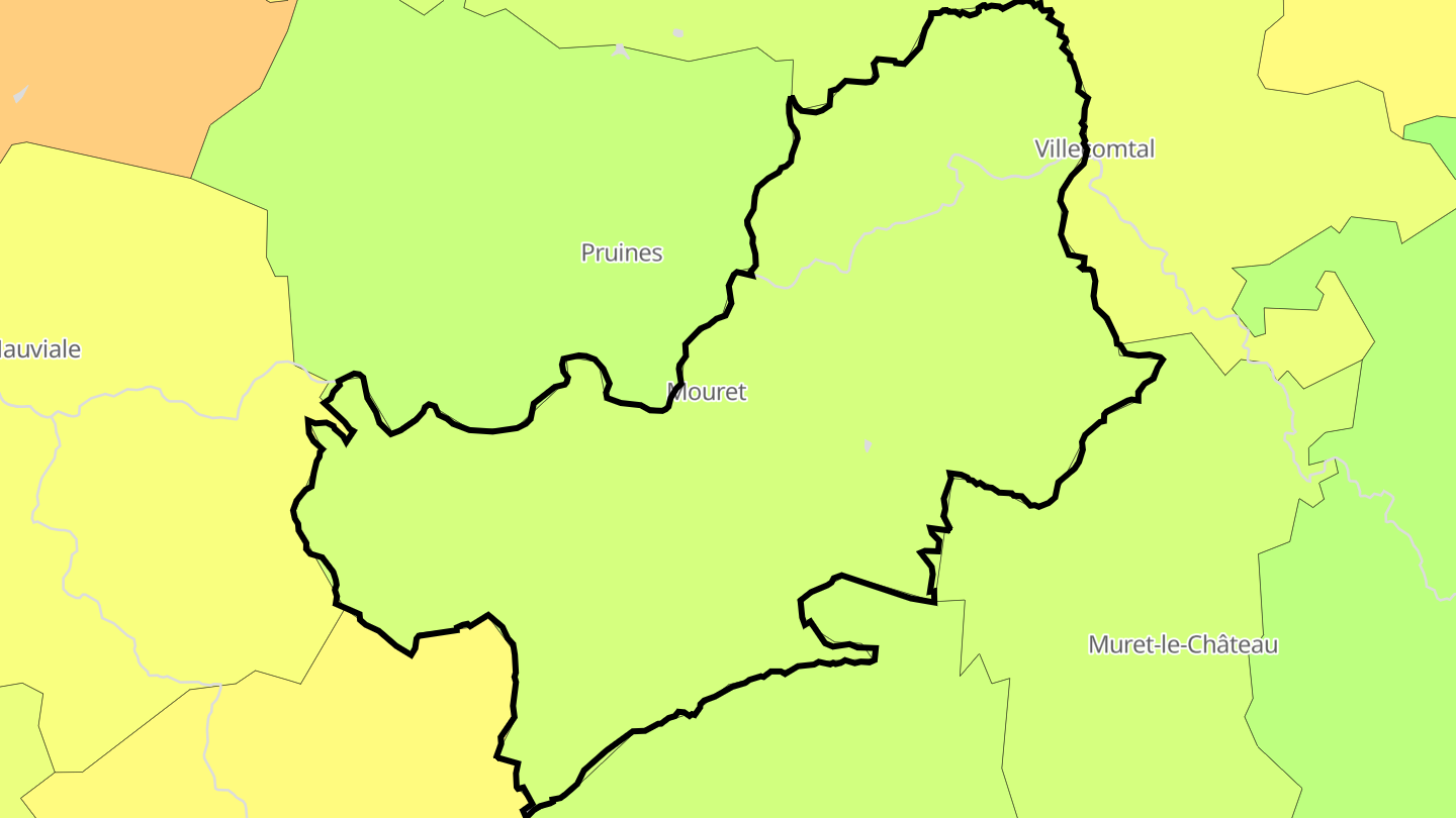 Carte des prix de l'immobilier Mouret
