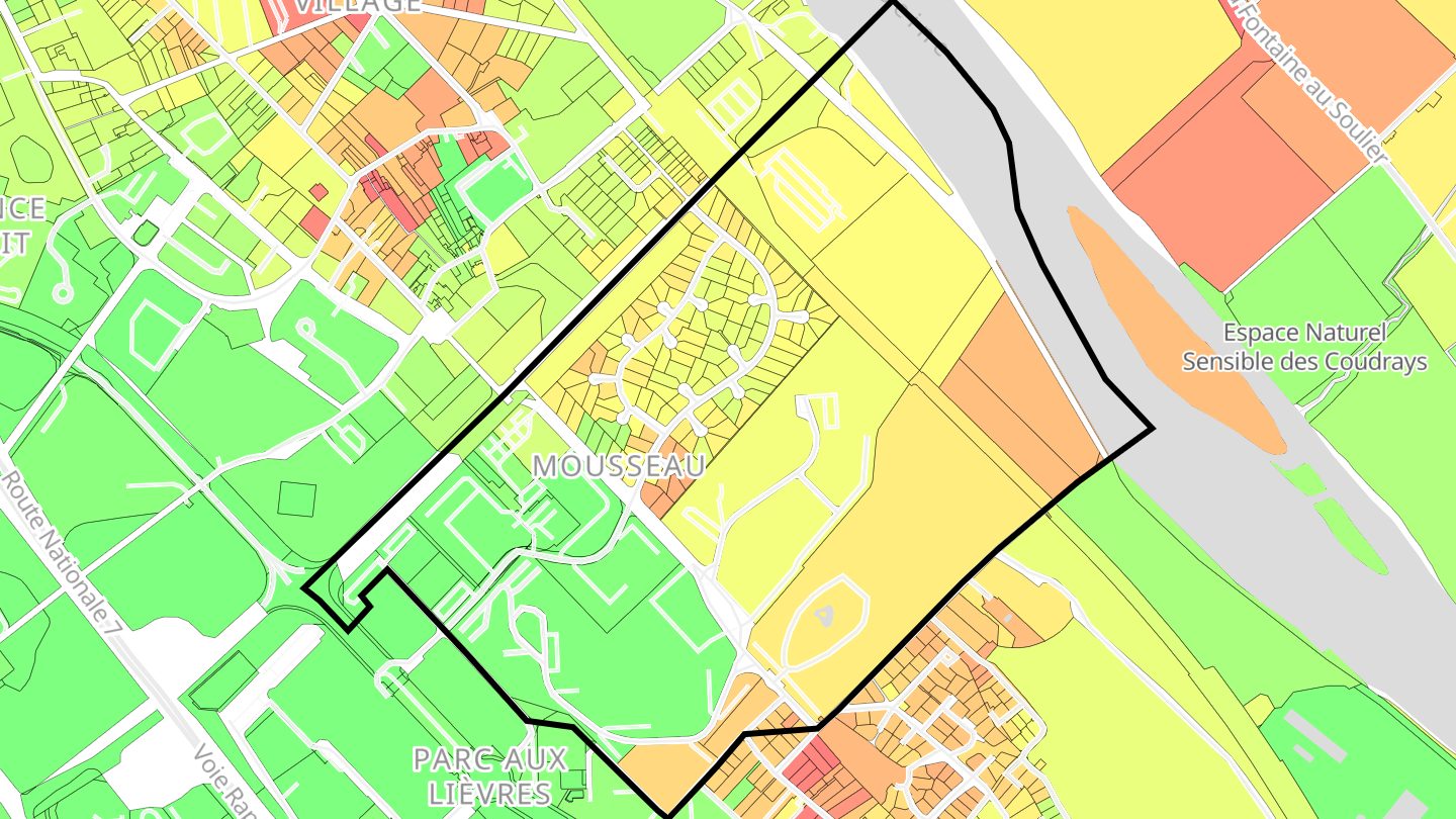 Carte des prix de l'immobilier Mousseau