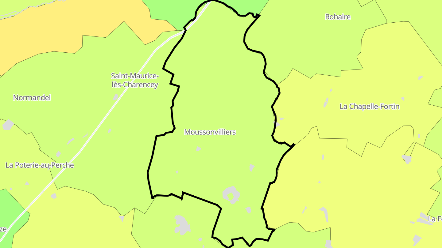 Carte des prix de l'immobilier Moussonvilliers