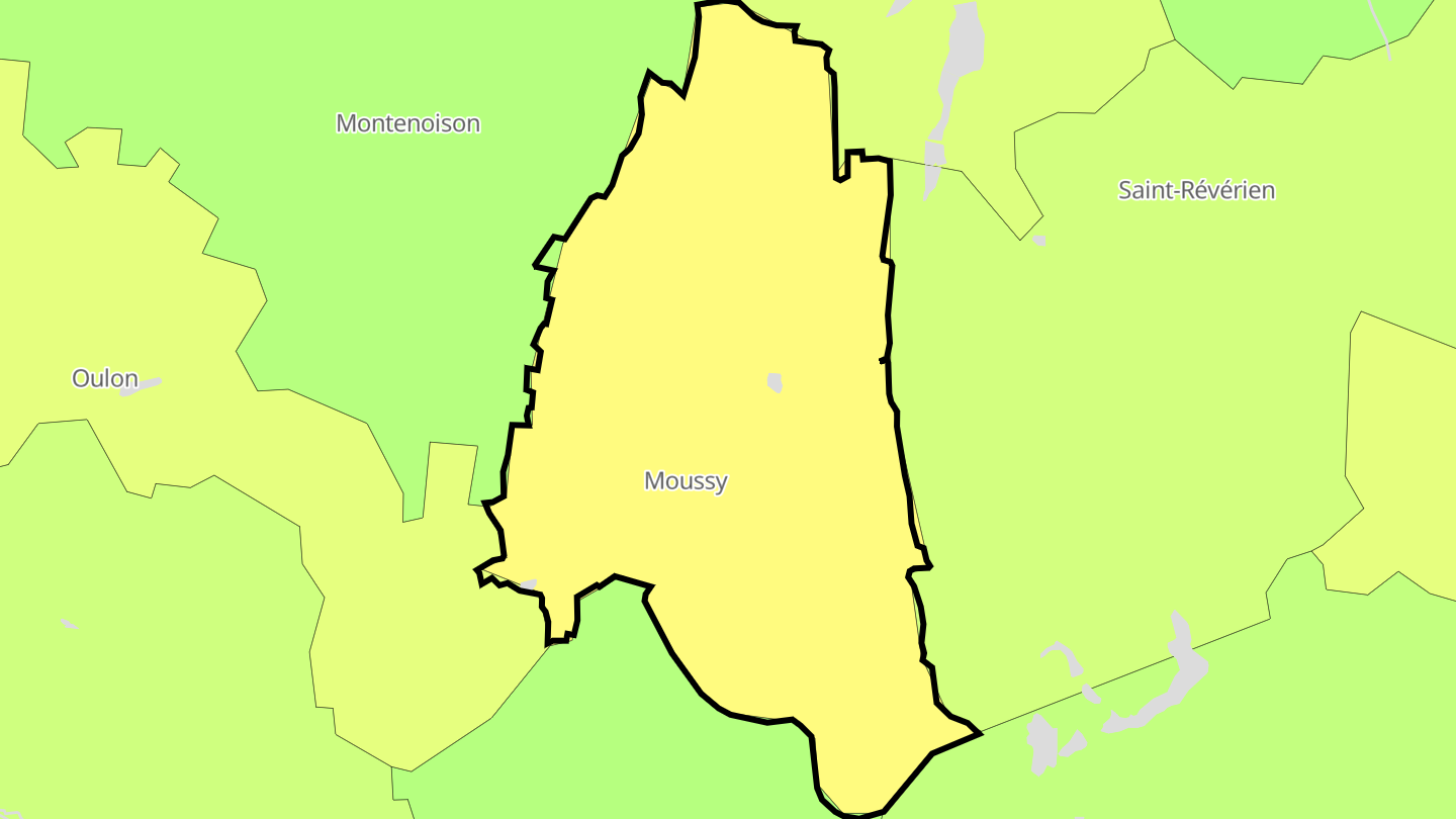 Carte des prix de l'immobilier Moussy