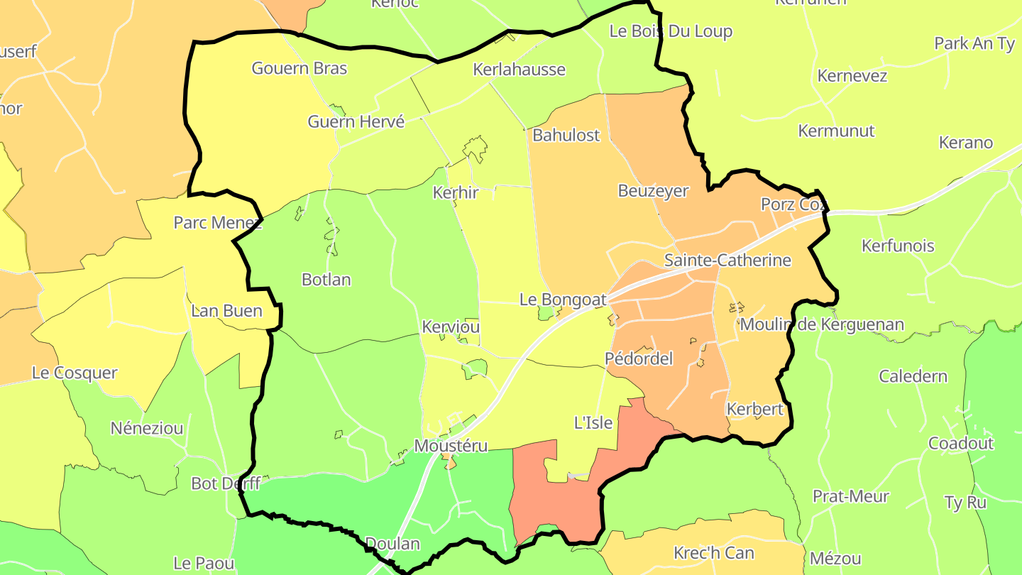 Carte des prix de l'immobilier Moustéru