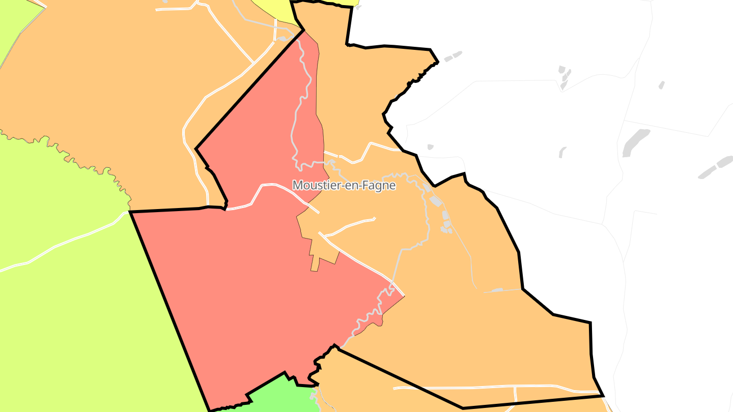 Carte des prix de l'immobilier Moustier-en-Fagne