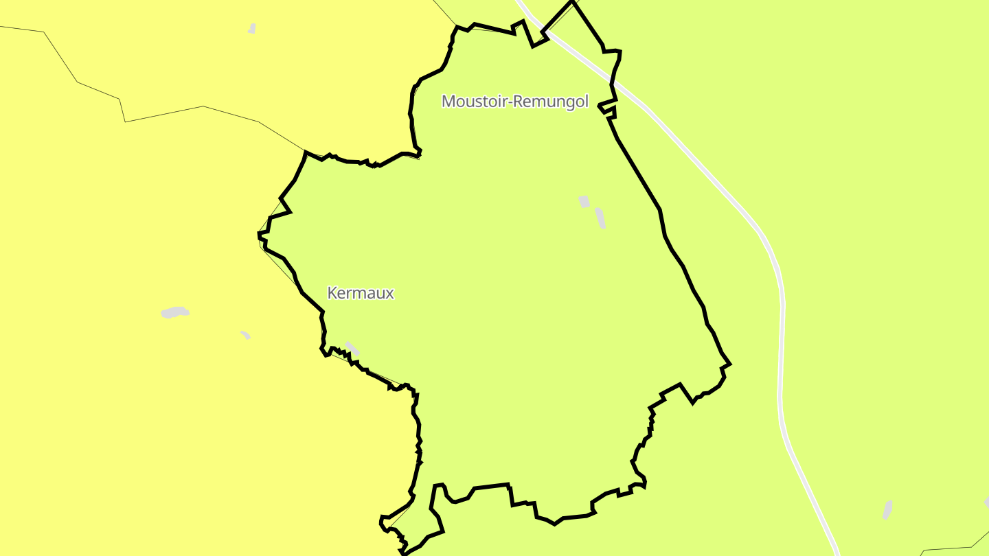 Carte des prix de l'immobilier Moustoir-Remungol