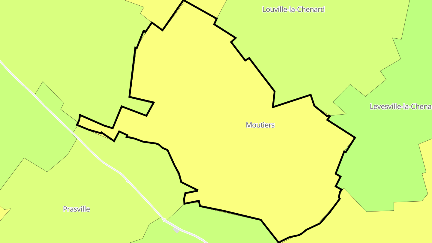Carte des prix de l'immobilier Moutiers