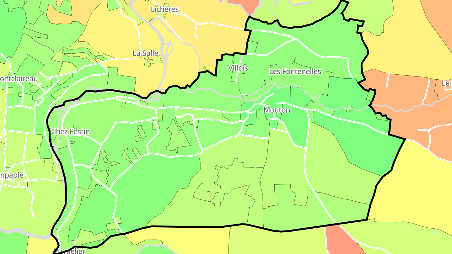 Carte des prix de l'immobilier Mouton