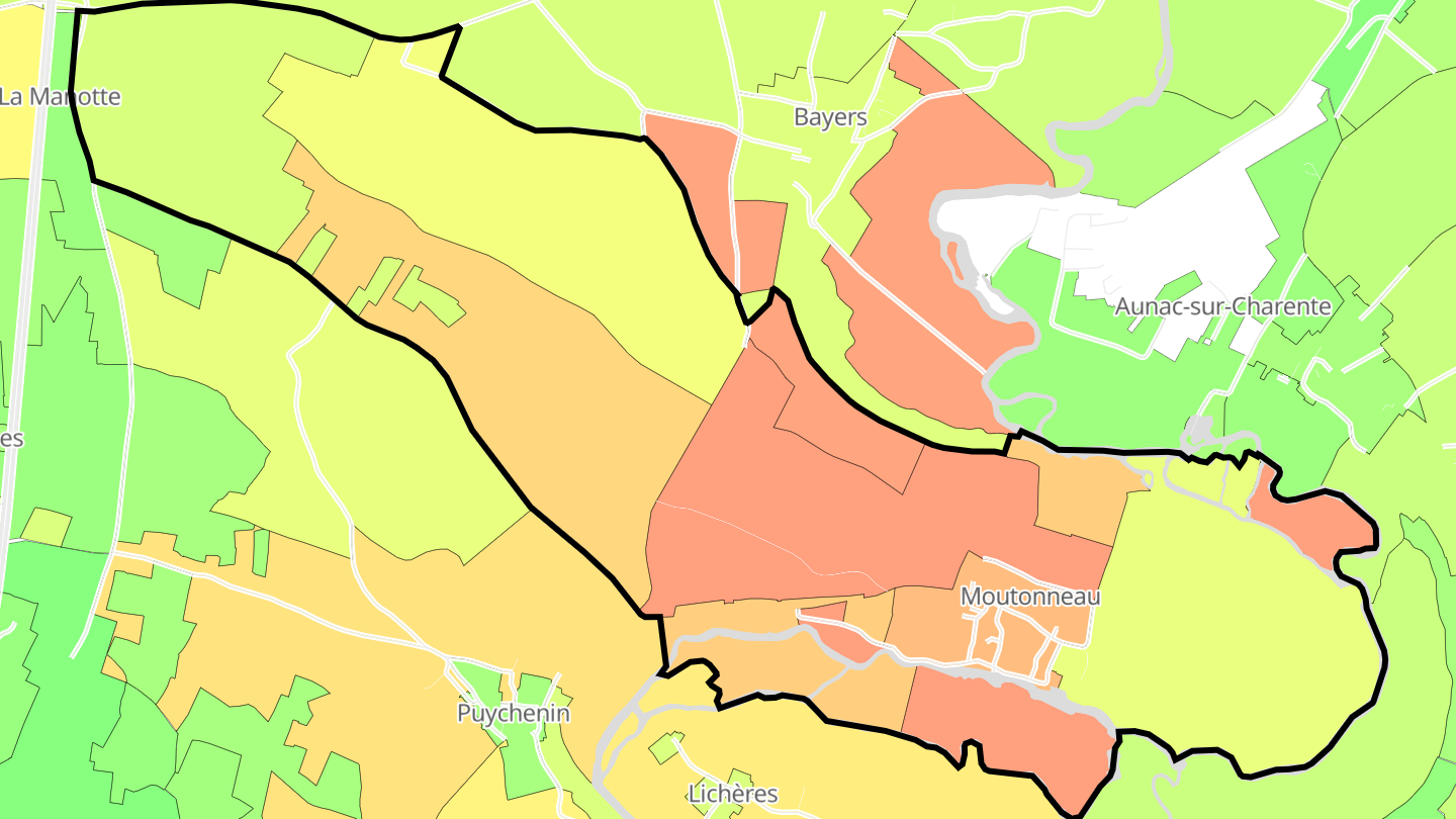 Carte des prix de l'immobilier Moutonneau