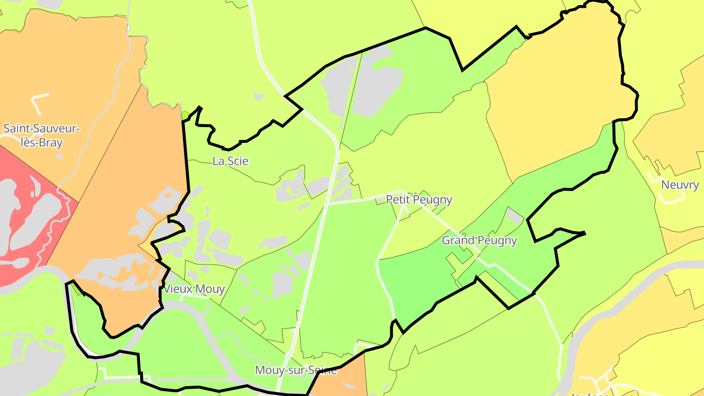 Carte des prix de l'immobilier Mouy-sur-Seine