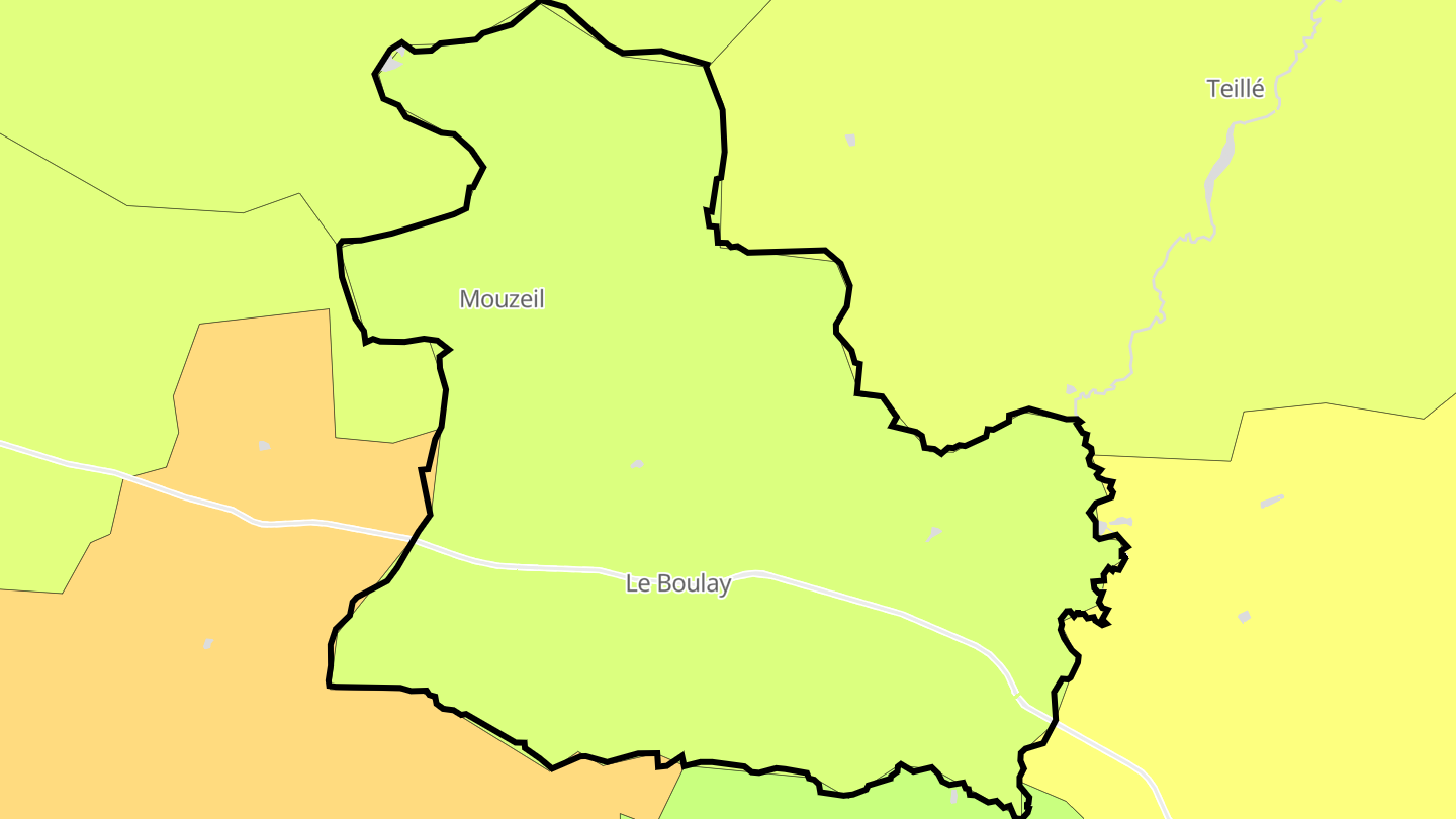 Carte des prix de l'immobilier Mouzeil