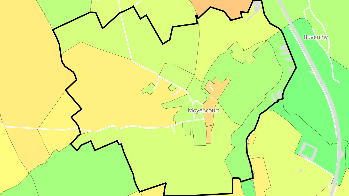 Carte des prix de l'immobilier Moyencourt