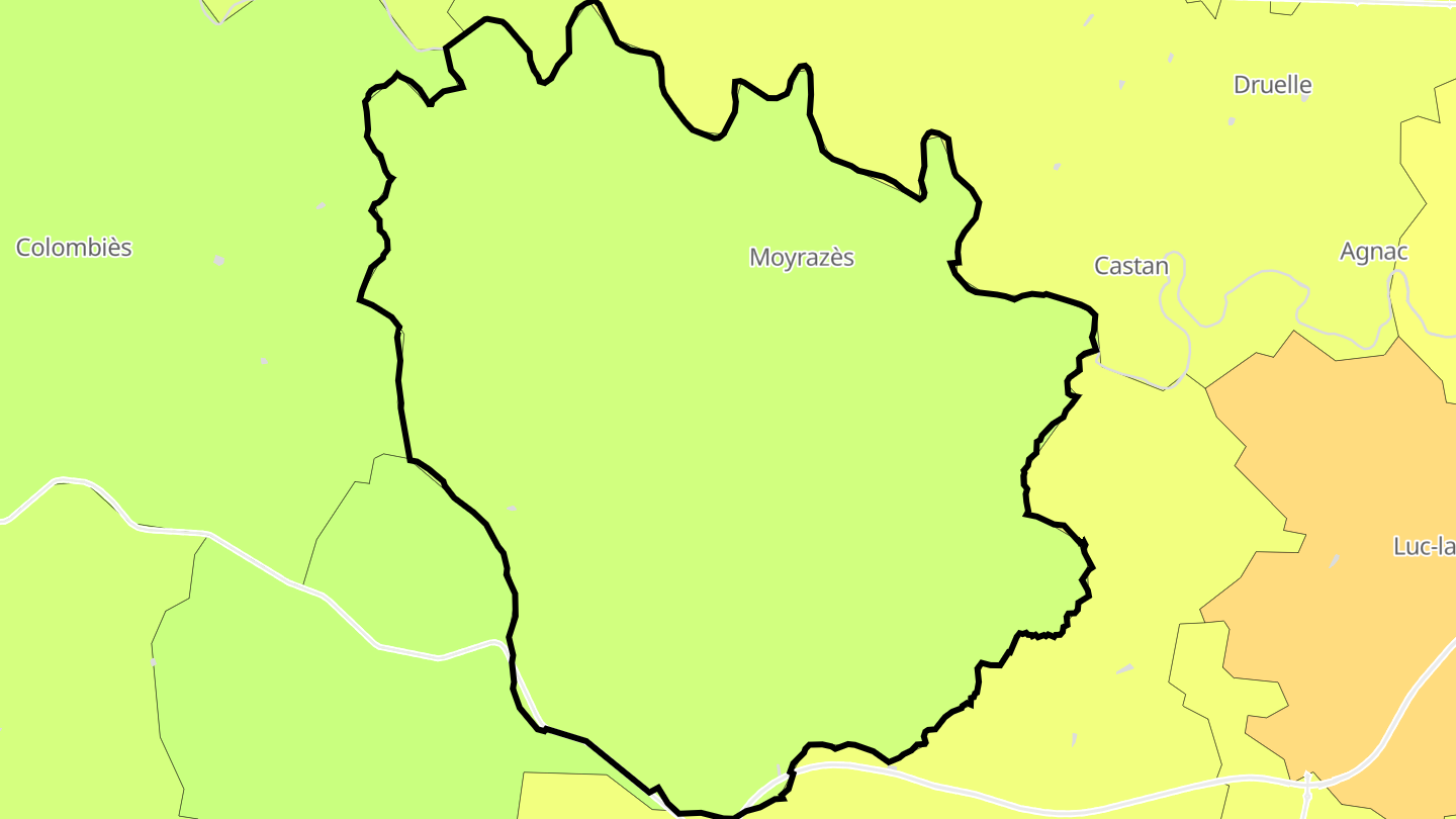 Carte des prix de l'immobilier Moyrazès