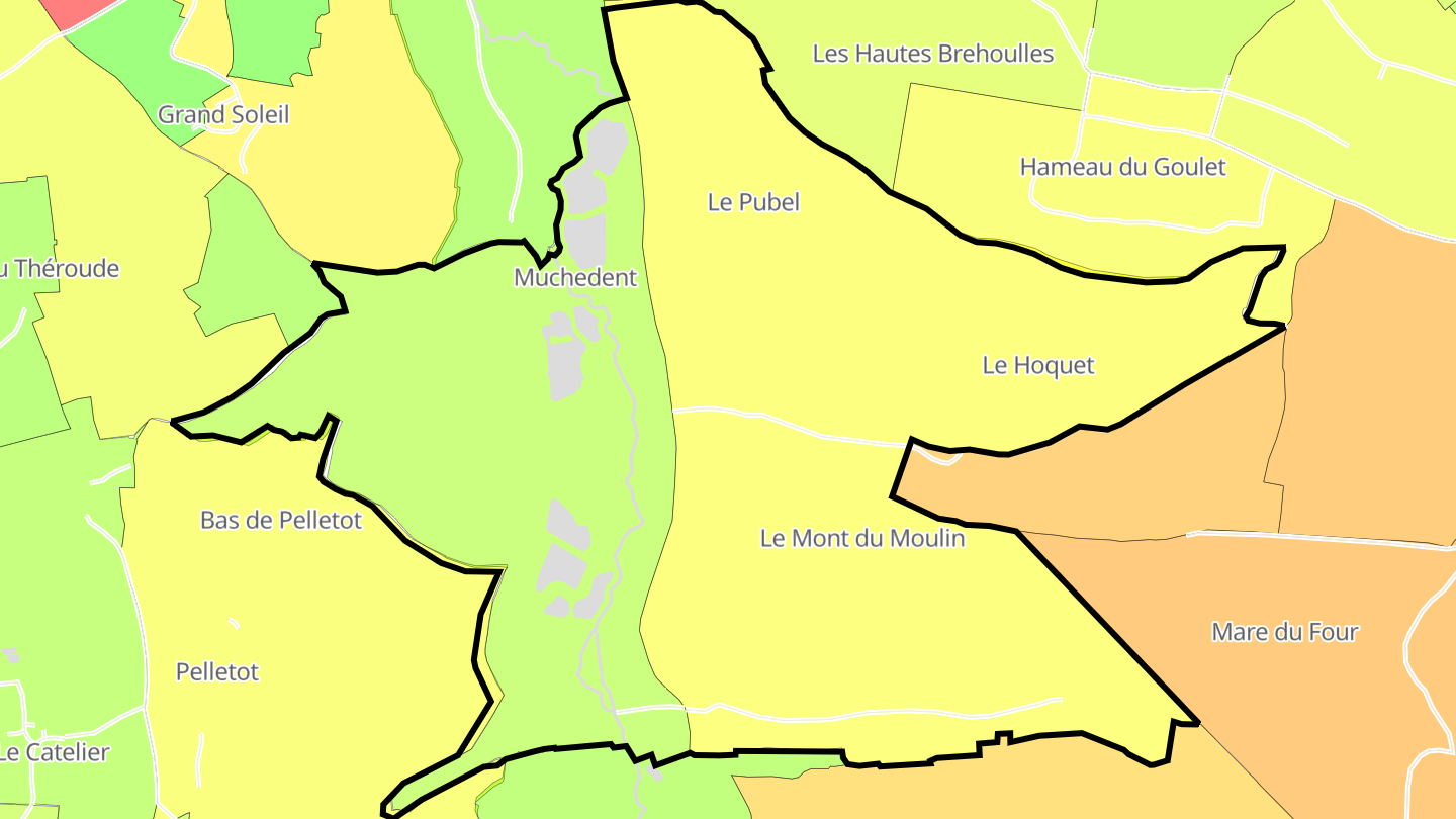 Carte des prix de l'immobilier Muchedent