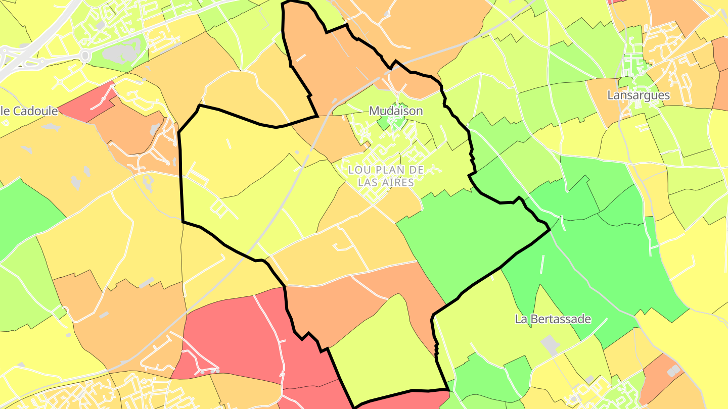 Carte des prix de l'immobilier Mudaison