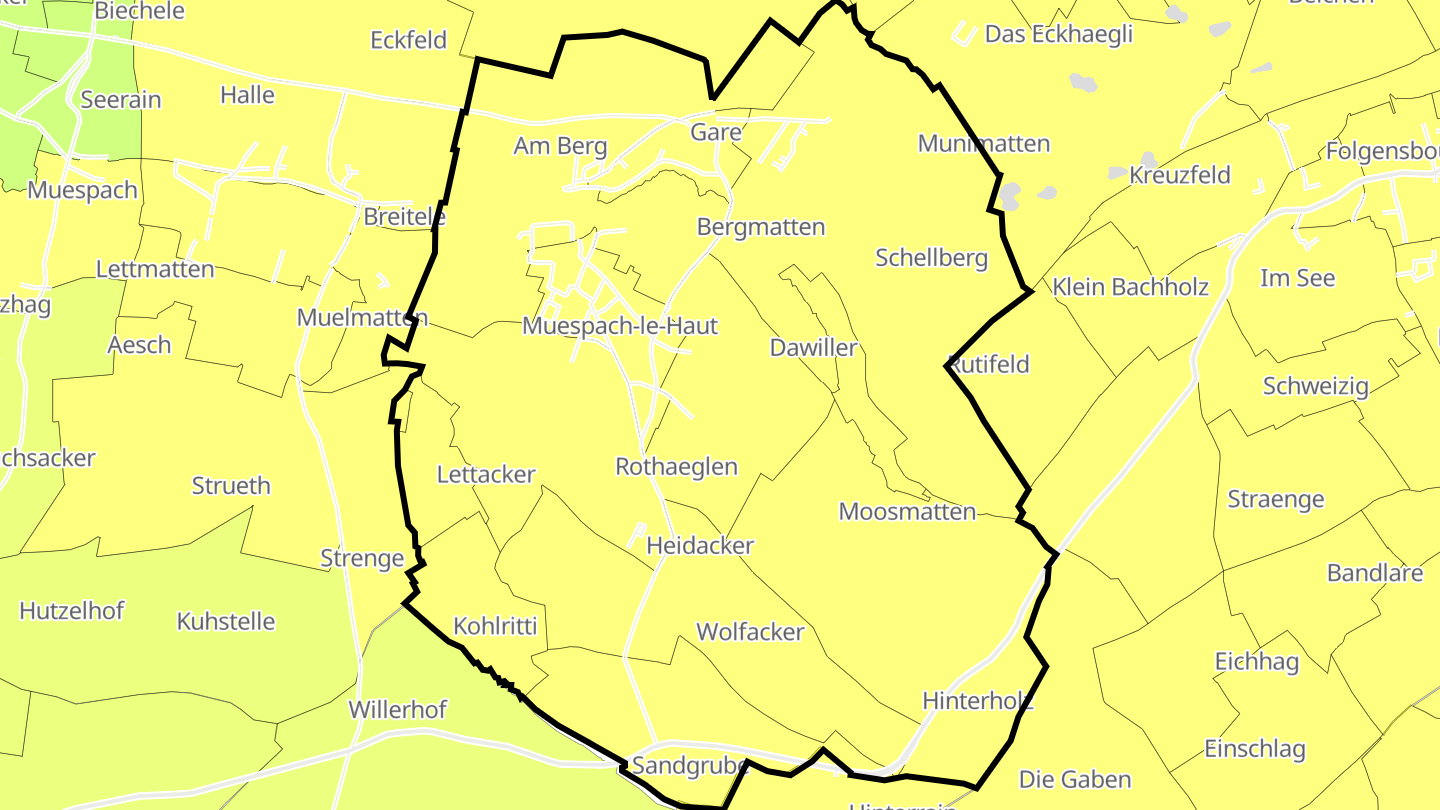 Carte des prix de l'immobilier Muespach-le-Haut