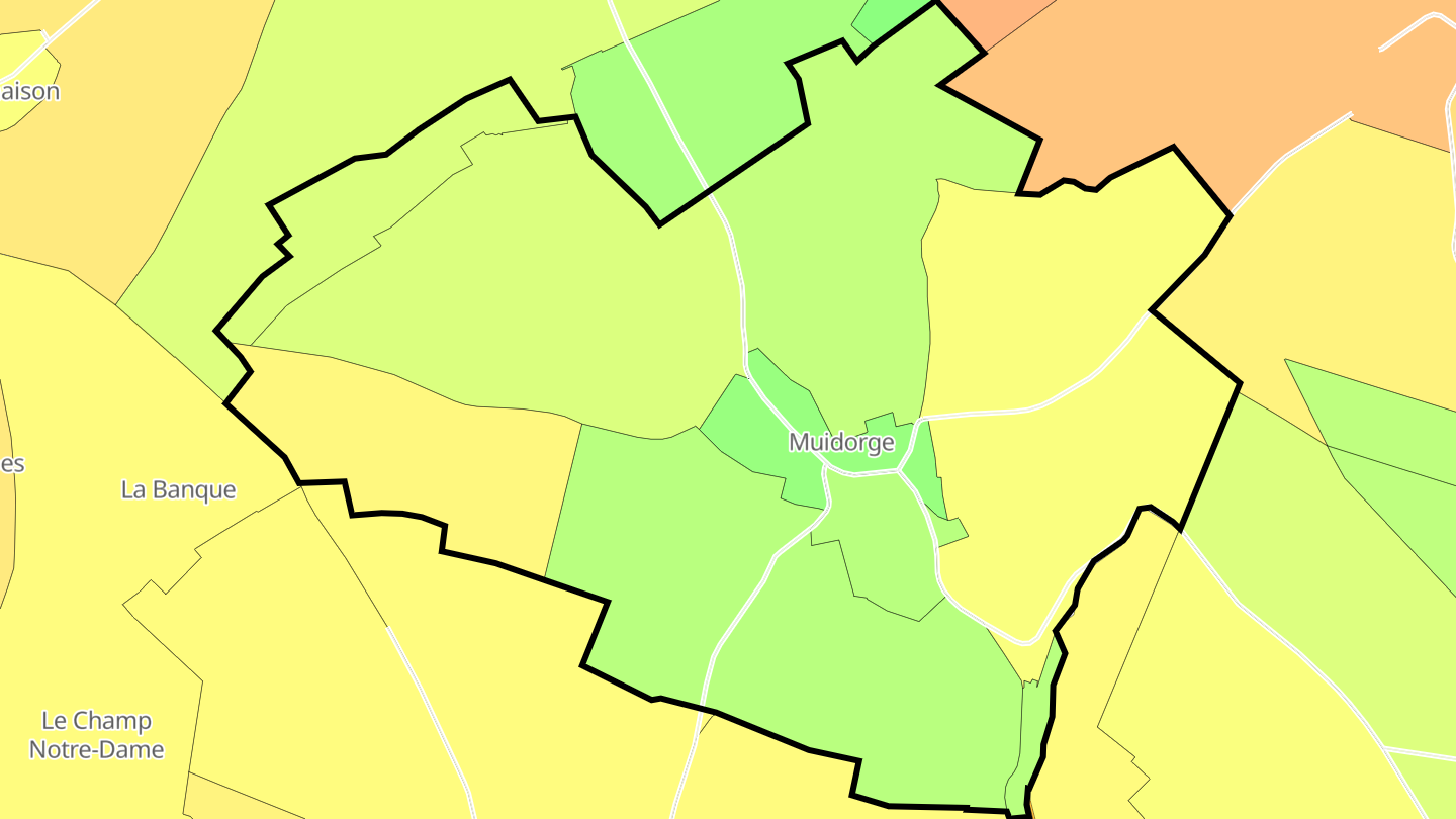 Carte des prix de l'immobilier Muidorge
