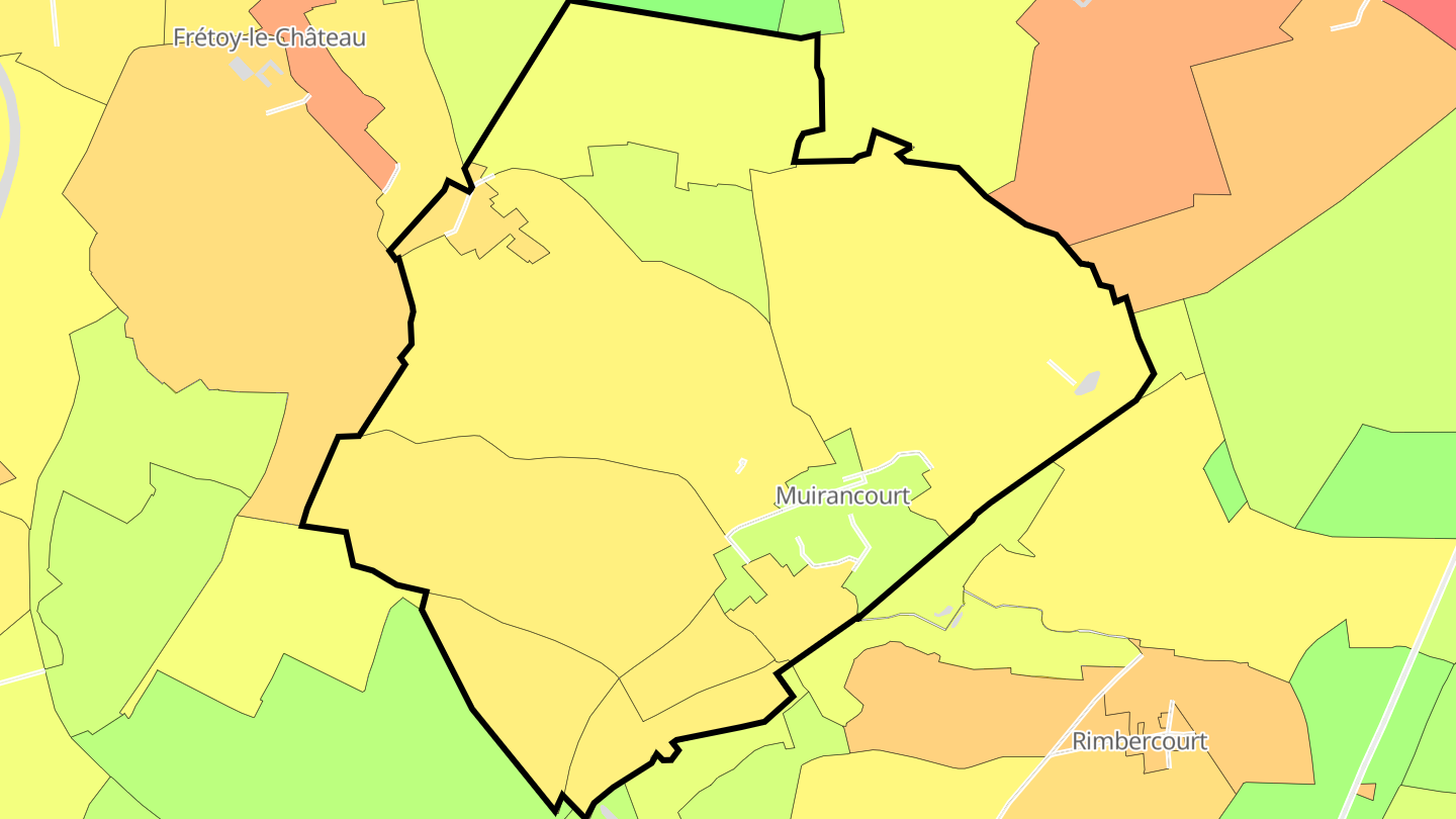 Carte des prix de l'immobilier Muirancourt